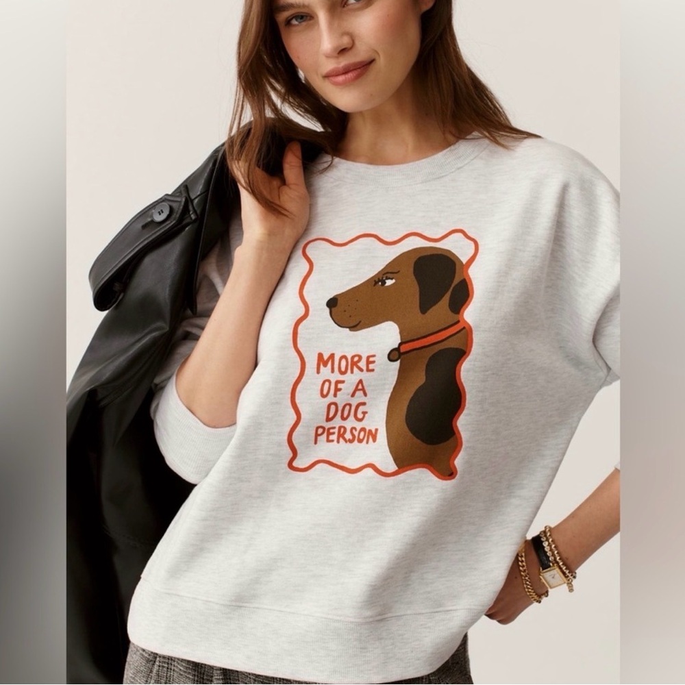 NWT Anthropologie x Tulastra Studio More like a Dog person Sweatshirt size XS